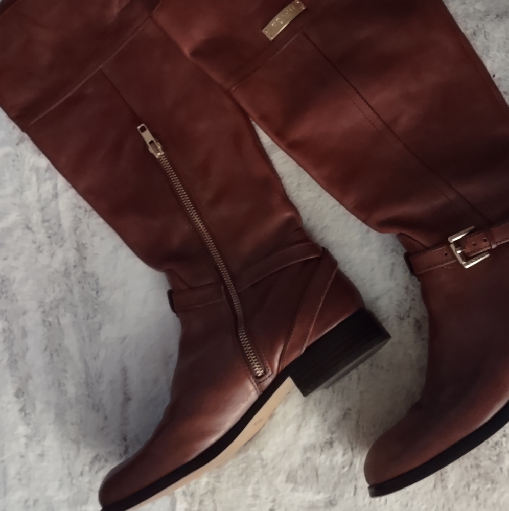 COACH Micha Buckle Strap Riding Boots